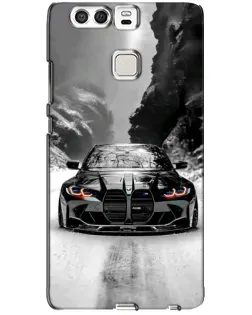 Чехол для Huawei P9 с картинкой «BMW — акварельный дрифт»
