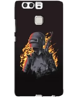 Чохол для Huawei P9 з картинкою «PUBG — вогняний силует»