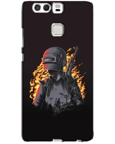 Чохол для Huawei P9 з картинкою «PUBG — вогняний силует»