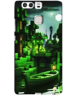 Чохол для Huawei P9 з картинкою «Minecraft лісовий пейзаж»