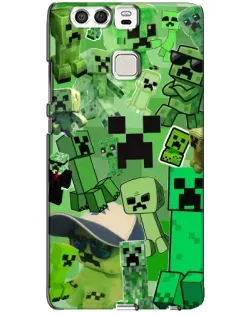 Чохол для Huawei P9 з картинкою «Кріпери Minecraft»