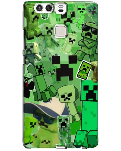 Чохол для Huawei P9 з картинкою «Кріпери Minecraft»