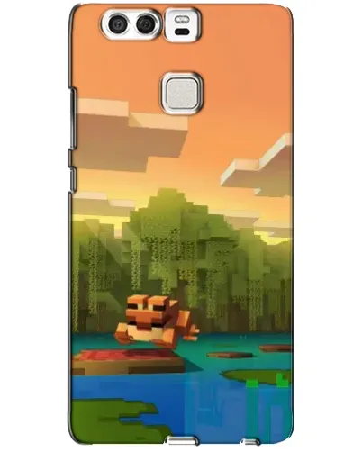 Чохол для Huawei P9 з картинкою «Майнкрафт захід сонця»