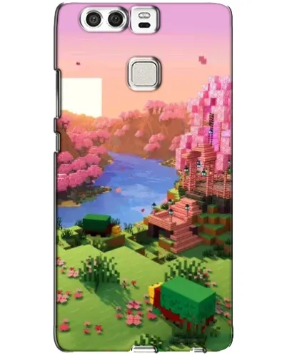 Чохол для Huawei P9 з картинкою «Рожеве дерево Minecraft»