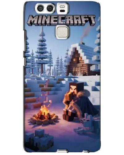 Чохол для Huawei P9 з картинкою «Зимовий Minecraft»