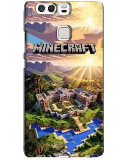 Чохол для Huawei P9 з картинкою «Minecraft панорама»