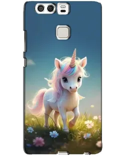 Чехол для Huawei P9 с картинкой «Единорог на поляне»