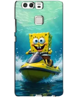 Чехол для Huawei P9 с картинкой «Спанч Боб на гидроцикле» Чехол для Huawei P9 с картинкой «Спанч Боб на гидроцикле»