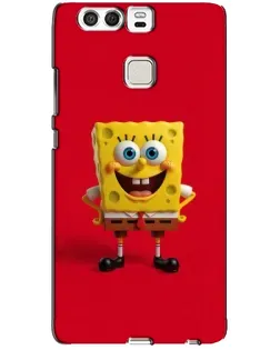 Чехол для Huawei P9 с картинкой «Спанч Боб на красном»