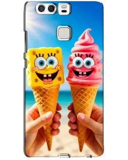 Чехол для Huawei P9 с картинкой «Спанч Боб мороженое»