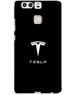 Чехол для Huawei P9 с картинкой «Tesla White Logo»