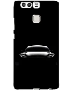 Чехол для Huawei P9 с картинкой «Фары Tesla Night»
