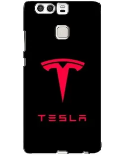 Чехол для Huawei P9 с картинкой «Tesla Red Logo»
