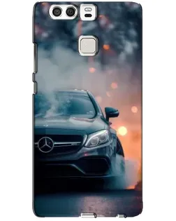 Чехол для Huawei P9 с картинкой «Mercedes — ночной город»