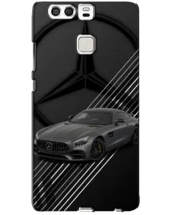 Чехол для Huawei P9 с картинкой «Mercedes AMG — графика»
