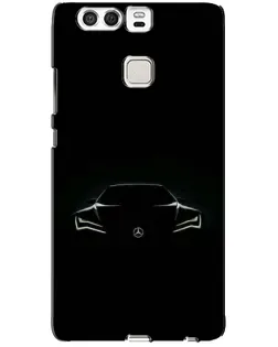 Чехол для Huawei P9 с картинкой «Mercedes — силуэт авто»