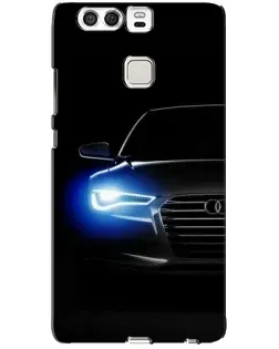 Чехол для Huawei P9 с картинкой «Неоновый взгляд Audi»