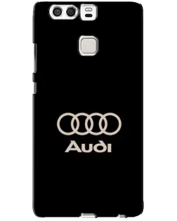 Чехол для Huawei P9 с картинкой «Audi — золотой логотип»