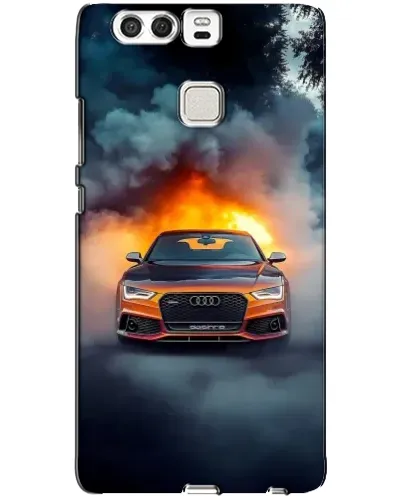 Чехол для Huawei P9 с картинкой «Audi в огненном дыму» Чехол для Huawei P9 с картинкой «Audi в огненном дыму»