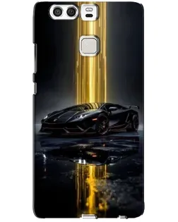 Чехол для Huawei P9 с картинкой «Ночной Lamborghini драйв»