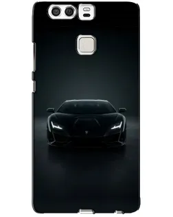 Чехол для Huawei P9 с картинкой «Черный Lamborghini Aventador»
