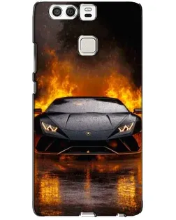 Чехол для Huawei P9 с картинкой «Lamborghini в огне»