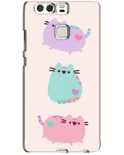Чехол для Huawei P9 с картинкой «Pusheen трио»