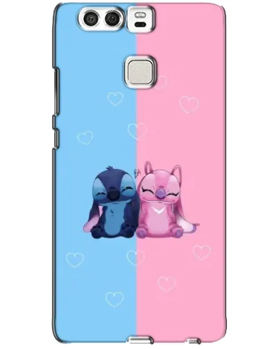Чехол для Huawei P9 с картинкой «Stitch и Angel Love»