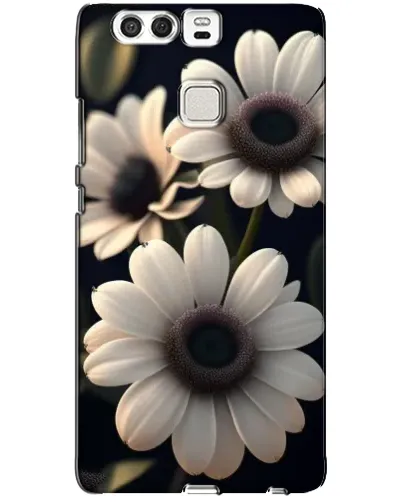 Чехол для Huawei P9 с картинкой «Белые маргаритки макро»