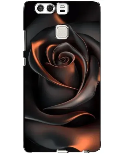 Чехол для Huawei P9 с картинкой «Шелковая черная роза»