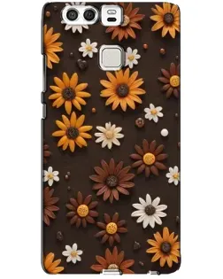 Чехол для Huawei P9 с картинкой «Узор из маленьких подсолнухов»