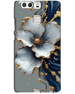 Чехол для Huawei P9 с картинкой «Белый цветок и золотой флюид»