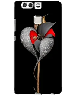 Чехол для Huawei P9 с картинкой «Серебряный фантазийный цветок»