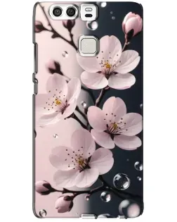 Чехол для Huawei P9 с картинкой «Нежная сакура и капли»