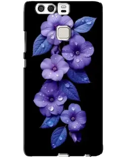 Чехол для Huawei P9 с картинкой «Фиолетовые цветы с росою»