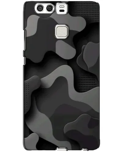 Чехол для Huawei P9 с картинкой «Темный абстрактный камуфляж»