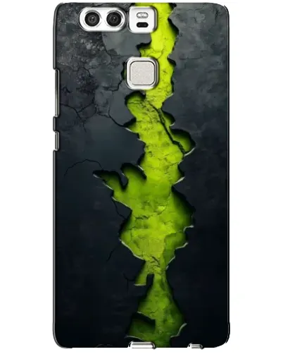 Чехол для Huawei P9 с картинкой «Салатовый разлом скалы»