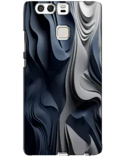 Чехол для Huawei P9 с картинкой «Объемные синие складки»