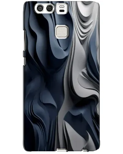Чехол для Huawei P9 с картинкой «Объемные синие складки»
