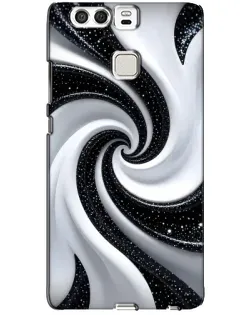 Чехол для Huawei P9 с картинкой «Черно-белая спираль»