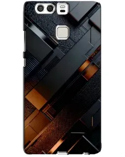 Чехол для Huawei P9 с картинкой «Черные геометрические блоки» Чехол для Huawei P9 с картинкой «Черные геометрические блоки»