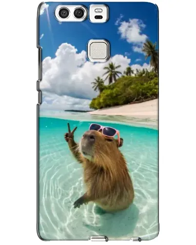 Чехол для Huawei P9 с картинкой «Капибара на море»