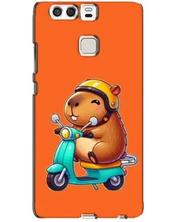 Чехол для Huawei P9 с картинкой «Капибара на скутере»