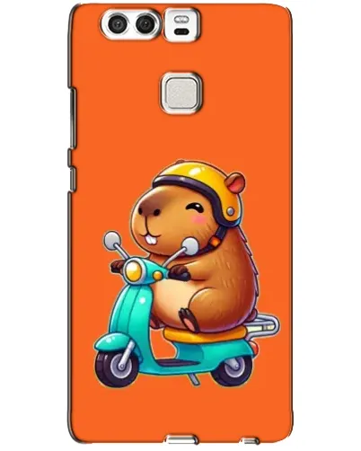 Чехол для Huawei P9 с картинкой «Капибара на скутере»