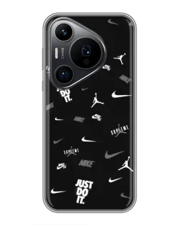 Чохол для Huawei Pura 70 PRO з картинкою «Nike Black Pattern»