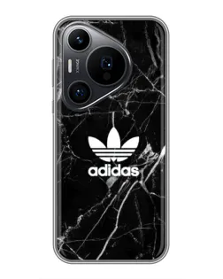 Чехол для Huawei Pura 70 PRO с картинкой «Белый мрамор Adidas»