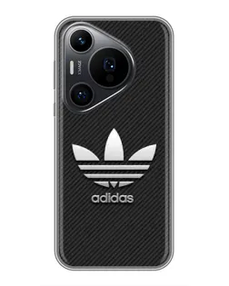 Чехол для Huawei Pura 70 PRO с картинкой «Adidas Карбоновая текстура»
