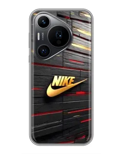 Чохол для Huawei Pura 70 PRO з картинкою «Золотий Nike на металі»