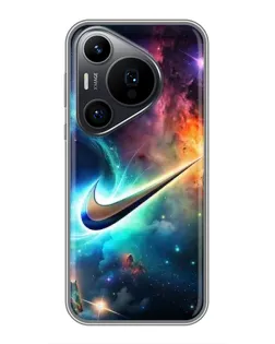 Чохол для Huawei Pura 70 PRO з картинкою «Космічний Nike Swoosh»