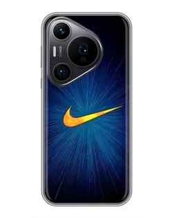 Чехол для Huawei Pura 70 PRO с картинкой «Синий пульс Nike» Чехол для Huawei Pura 70 PRO с картинкой «Синий пульс Nike»